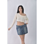 (2XL) net丹寧牛仔棉質純棉藍色短裙二手衣, , large