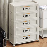 【AOTTO】74面寬簡約附輪五層翻蓋收納櫃(AC-222), , large