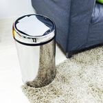 【H&R安室家】不鏽鋼智能感應式垃圾桶-12L PBL89, , large
