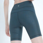 YOGA FLOW Slim Shorts - 3D剪裁修身五分褲 - 仿皮黑 Vegan Leather, , large