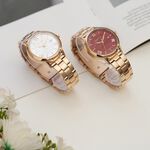Relax Time RT-111 生命之花 花窗格紋時尚女錶 手錶 白x玫瑰金 RT-111-3, , large
