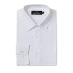 范倫提諾厚款彈性長袖襯衫1019白, , large