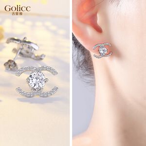 【Gulicc】古莉可 耳環 韓版太陽之眼鑲鑽耳環