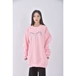 (XL) xialanduo質感蝴蝶結粉色長袖上衣二手衣, , large