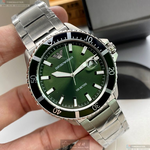 [星晴錶業]ARMANI手錶,42mm,AR00011墨綠色錶面銀綠色錶殼銀色精鋼錶帶款, , large