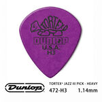 Jim Dunlop Tortex Jazz lll 472R 1.14mm Pick (三片、十片組)【敦煌樂器】, , large