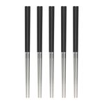 PERFECT 理想牌 金緻316不鏽鋼四方筷23cm不銹鋼筷方頭筷子 黑色-Leidea樂德兒, , large