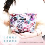 日本製 【Passage Bois】緹花 防水拉鍊化妝包, , large