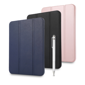 【LA142簡約三折款】iPad Air 13吋 2024 平板保護皮套(內置筆槽)(附精細觸控筆)