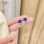 【Gulicc】古莉可 耳環 法式克萊茵蘭花朵小巧耳釘, , large