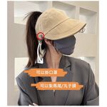 【A&R】防水速乾可折內網款半空頂遮陽帽 寶貝粉, , large