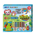 【AMOS 阿摩司】韓國原裝 10色 HUERI&FRIEND 壓克力 模型板 DIY 玻璃彩繪組 / 組 SD10P10-H, , large