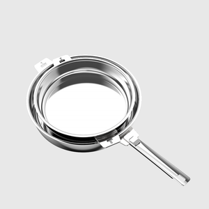 THANKFUL ChefSteel Good Pot Series - 24cm + 28cm Stainless Steel Frying Pan Set (Includes 1 Detachable Handle)