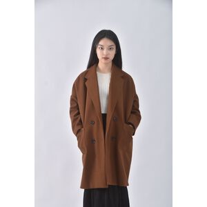 (F) yilizi質感大衣棕色外套二手衣