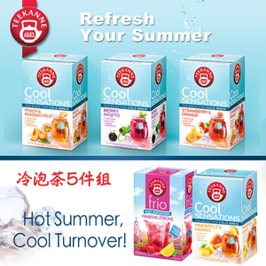【TEEKANNE】Cold Brew Fruit tea Set (5 Varieties)