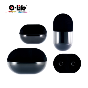 [O-Life] Wall magnetic storage 4-piece set-black