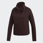 Adidas W HTR JKT 女 外套 運動 訓練 休閒 保暖 防風 立領 合身 短版 酒紅 [CZ8999], , large