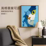 【上手家居】DIY數字油畫 40*50cm-藍色凝視(壁畫/裝飾畫/玄關掛畫/彩繪/diy材料包), , large