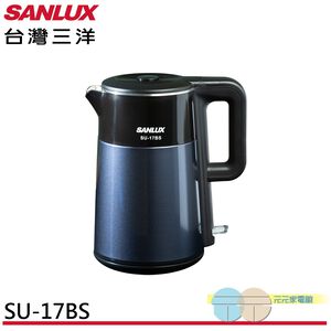 SANLUX Taiwan SANYO 1.7L Large Capacity Anti-Scald Electric Water Boiler Kettle SU-17BS