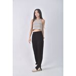 (M) wear to eat高腰皺摺黑色長褲二手衣, , large