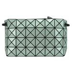 ISSEY MIYAKE Loop Metallic 金屬光澤拉鍊肩背/斜背包/灰綠色, , large