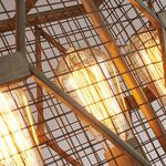 【H&R安室家】 53x29x30cm小號長方鐵網吊燈 ZA0116, , large