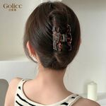 【Gulicc 】古莉可 髮夾 美拉德色系凱旋門雙C抓夾, , large