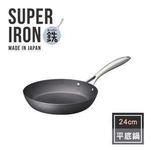 【VitaCraft】Japan-Made Nitrided Iron Coating-Free Single-Handle Iron Frying Pan 24cm (Super Iron Series)