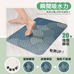 【怪獸】rubber anne 20秒進階瞬吸 軟式珪藻土吸水地墊 窗花系列 (60x40cm) -韻味藍, , large