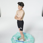 Monina Taiwan-made children's three-quarter swimming trunks black essential for playing in the water, , large