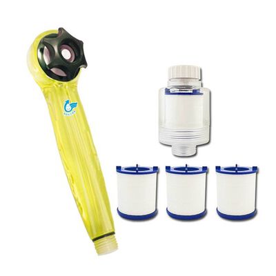[春佰億]魔特萊 水晶透亮系spa增壓百變蓮蓬頭BW-8ST+除氯過濾器+濾芯3入 臺灣製造 省水標章 多國專利