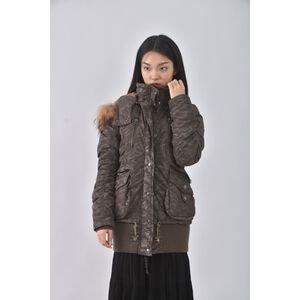 (M) cecil mcbee棉質迷彩連帽綠色外套二手衣