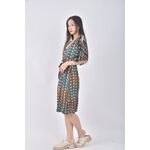 (S) love trt xx花紋棕色洋裝二手衣, , large