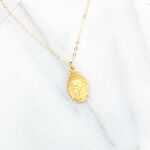 【Angel & Me】守護 佛頭 Buddha s925 純銀 厚鍍 24k 純金 項鍊 生日 禮物, , large