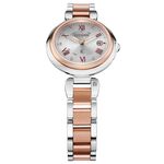 CITIZEN 星辰 XC 鈦金屬光動能電波萬年曆女錶 ES9469-59A, , large