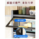【AOTTO】多功能廚房翻蓋微波爐置物架-白色(KC-052W), , large