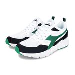 DIADORA迪亞多那 復古時尚運動鞋 男運動鞋 男鞋 拼接 反光 寬楦 輕量 吸震 減壓 乳膠鞋墊 止滑 白綠 白藍, , large