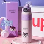 BEDDY BEAR Dual-Drink Sports Thermos Bottle (Kids' Water Bottle, 316 Stainless Steel Thermos Cup, Straw Cup, 900ml), , large