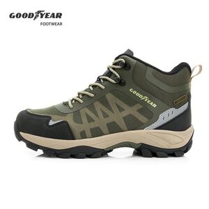 GOODYEAR男高筒透濕戶外鞋-軍綠29