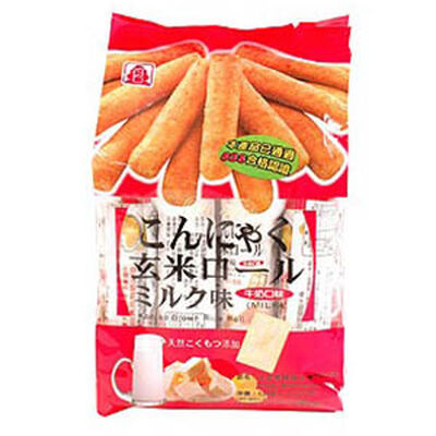 [箱購]北田蒟蒻糙米捲-牛奶160g克 x 12Bag袋