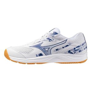 Mizuno Sky Blaster 男 羽球鞋 寬楦 支撐 抗扭 瞬移 白 藍 [71GA253311]