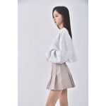 (S) 質感百褶杏色短裙二手衣, , large