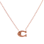 COACH C Logo水鑽項鍊/玫瑰金, , large