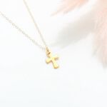 【Angel & Me】信仰 簡約 十字架 s925 純銀 厚鍍 24k 純金 項鍊 基督 福音 禮物, , large