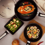 【SANSO LIFE】不鏽鋼不沾平底煎鍋 20cm, , large