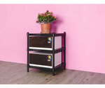 【Y HOUSE】60x45x90cm perforated plate three-layer rack perforated plate rack iron rack - black paint, , large