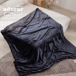 Adorar "Lake Blue Gray" Antistatic Thickened Double Layer Flannel x Lamb Velvet Blanket Quilt (150x200cm), , large