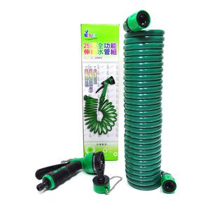 GS MALL 台灣製造 EVA彈簧水管 25呎 伸縮水管 水管 園藝水管 洗車水管 清潔水管 清洗水管 EVA 水管