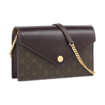 TORY BURCH T Monogram 標誌帆布信封式斜背包/WOC(深棕色), , large