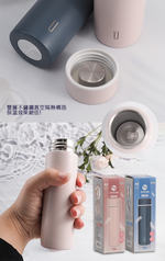 樂司/304不鏽鋼輕量迷你保溫瓶-150ml-暗藍-2支, , large